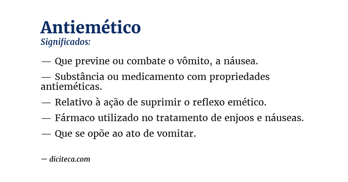 Significado de antiemético