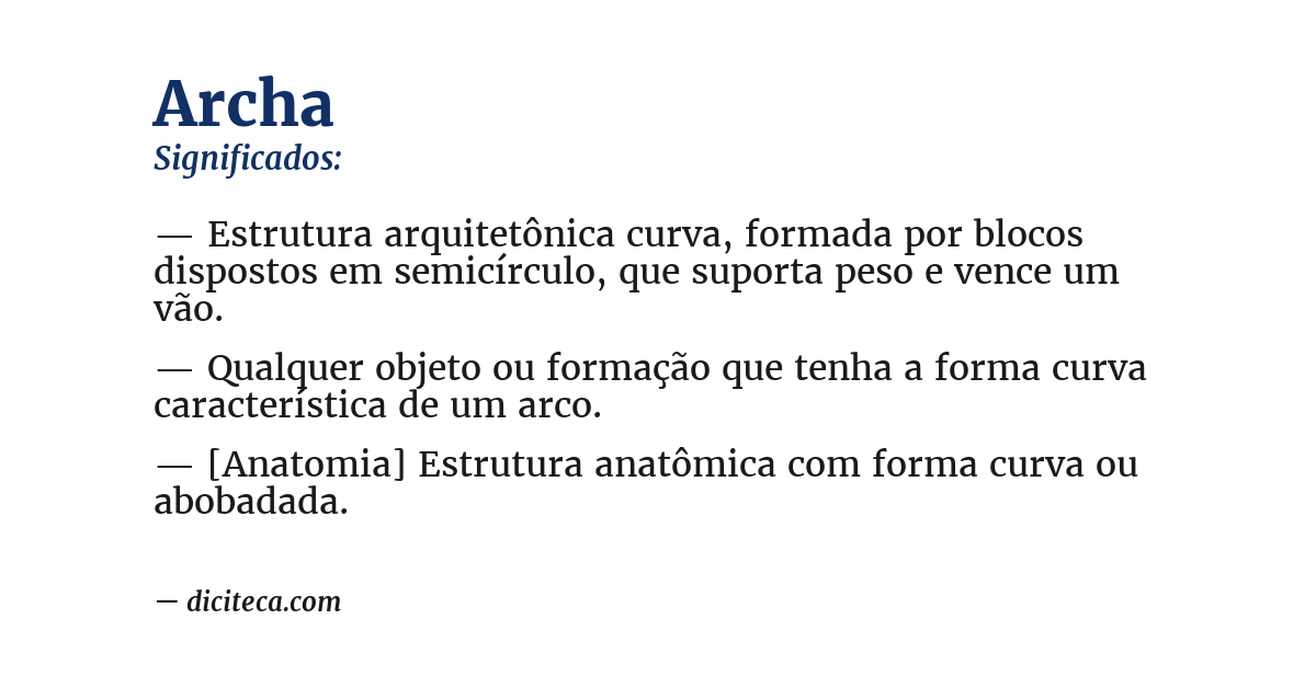 Significado de archa