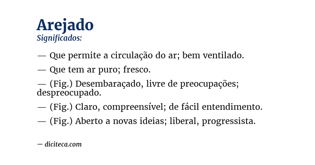 Significado de arejado
