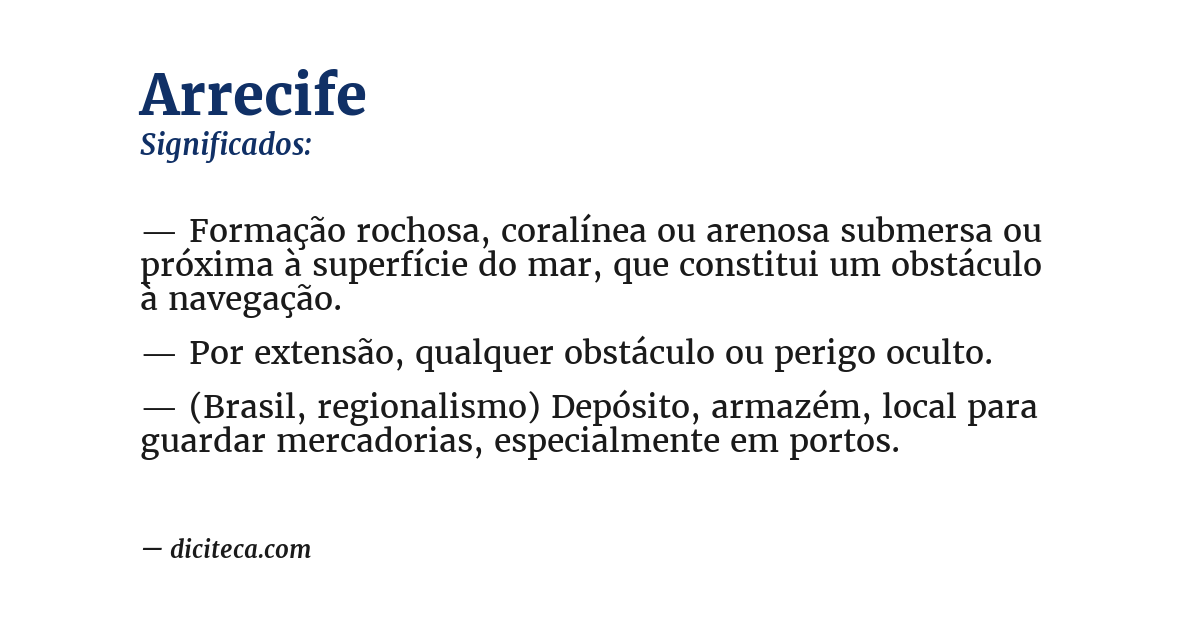 Significado de arrecife