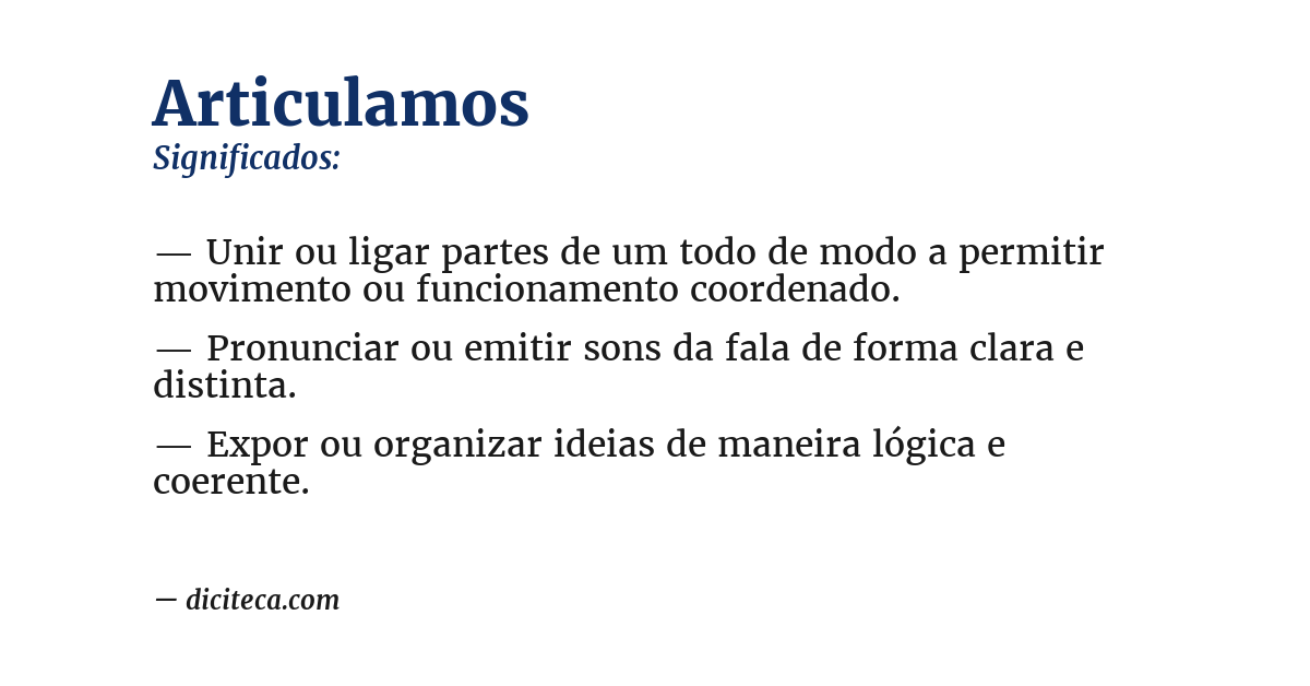 Significado de articulamos