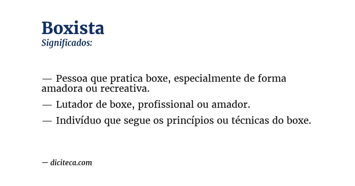 Significado de boxista