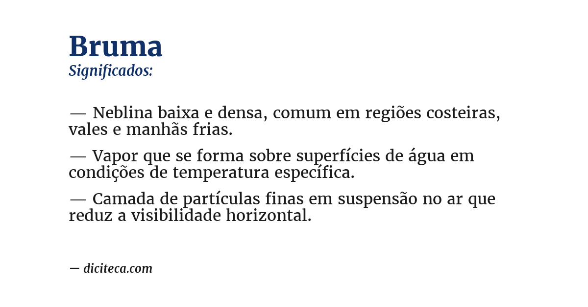 Significado de bruma