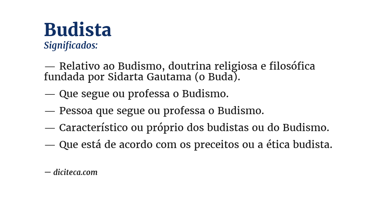 Significado de budista