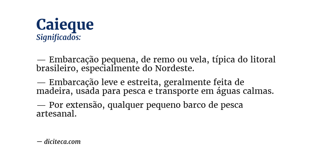 Significado de caieque