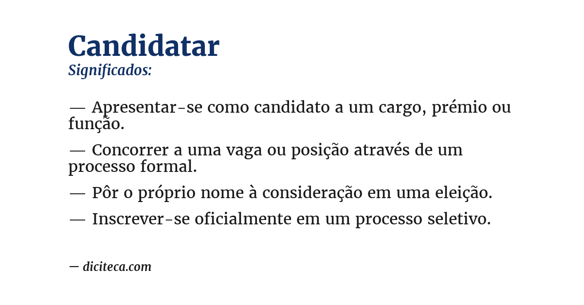 Significado de candidatar