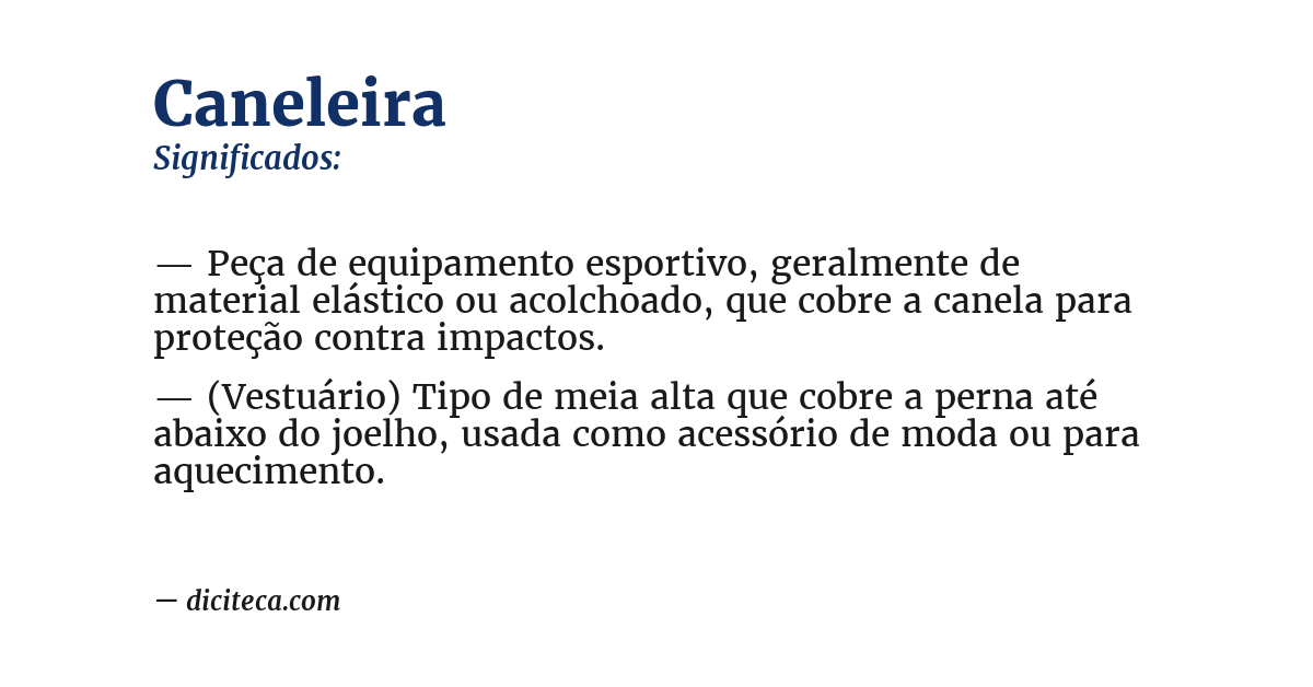 Significado de caneleira