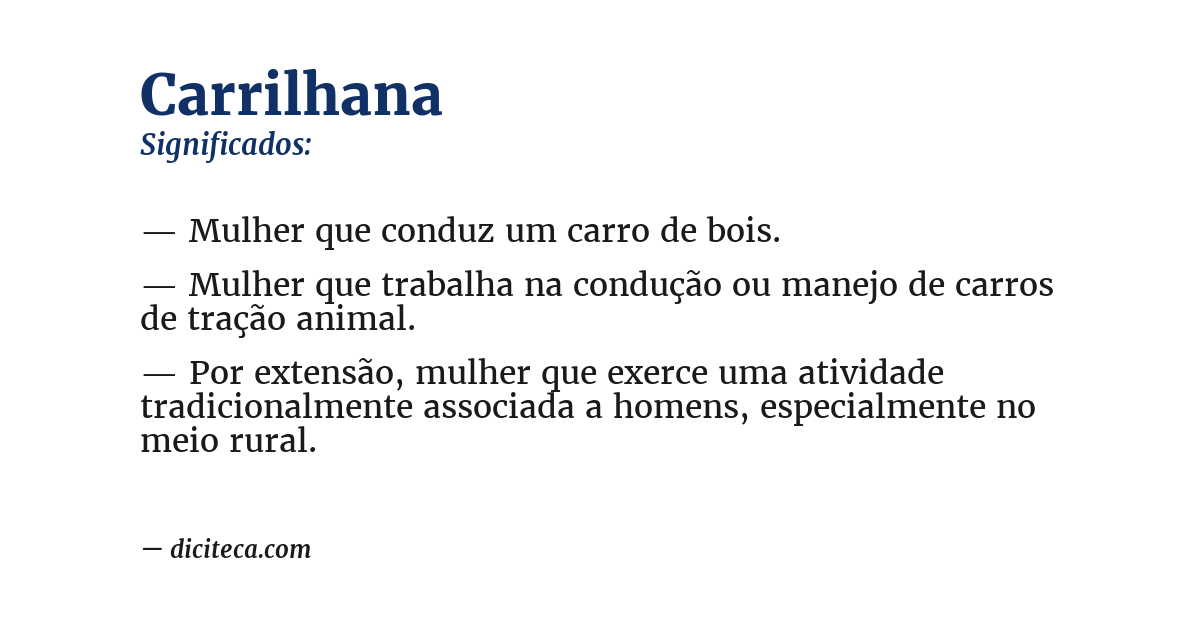 Significado de carrilhana