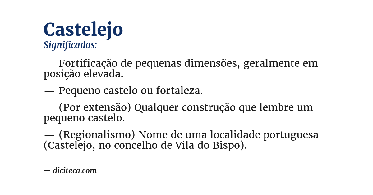 Significado de castelejo