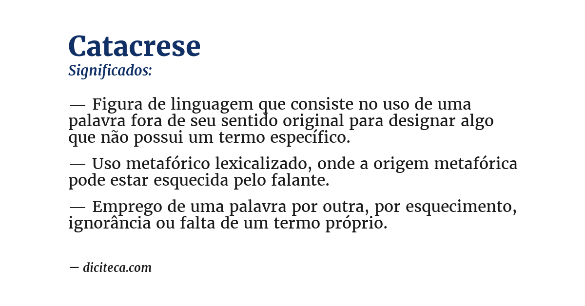 Significado de catacrese