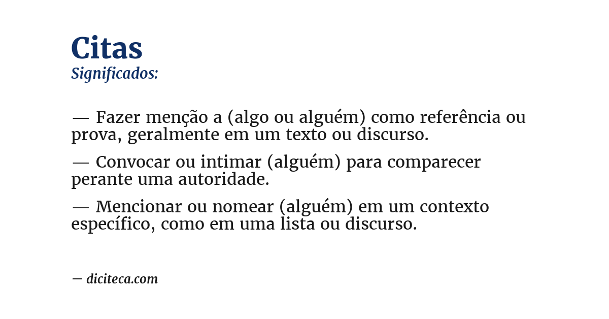 Significado de citas