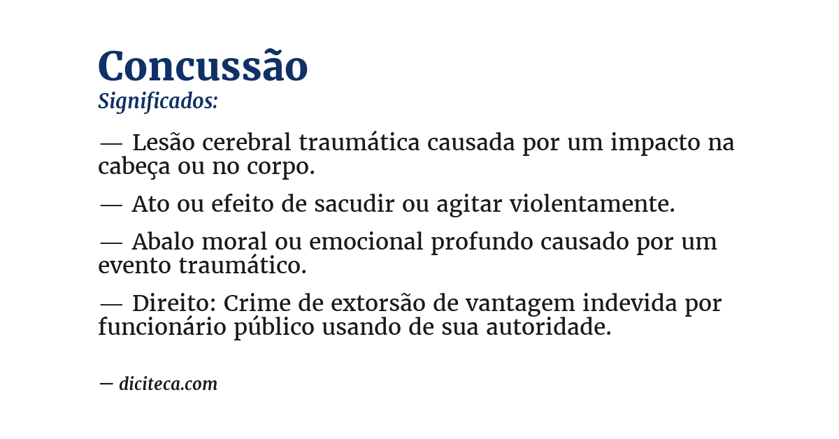 Significado de concussão
