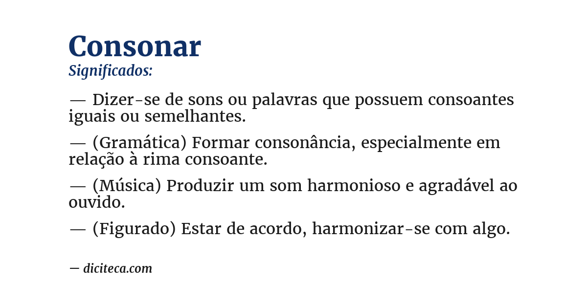 Significado de consonar