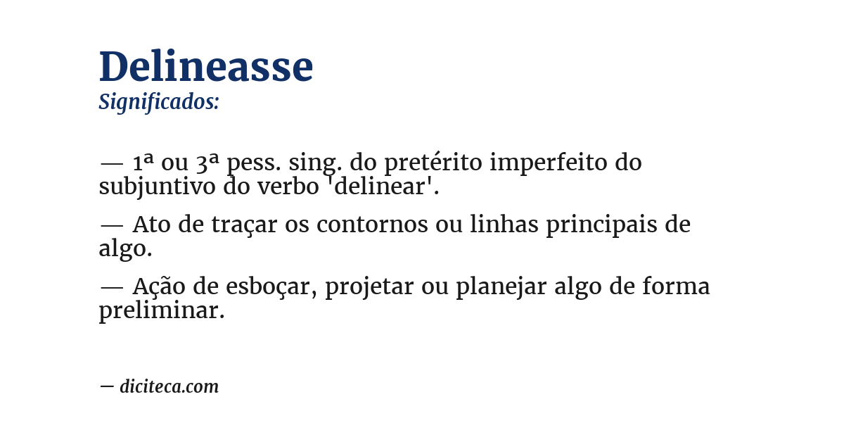 Significado de delineasse
