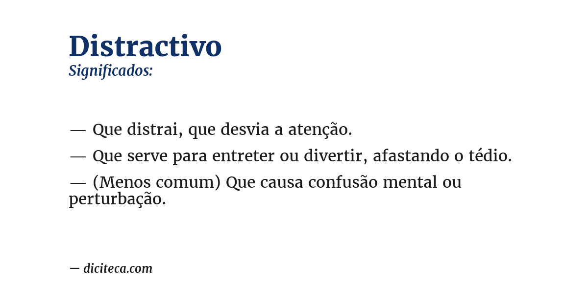 Significado de distractivo
