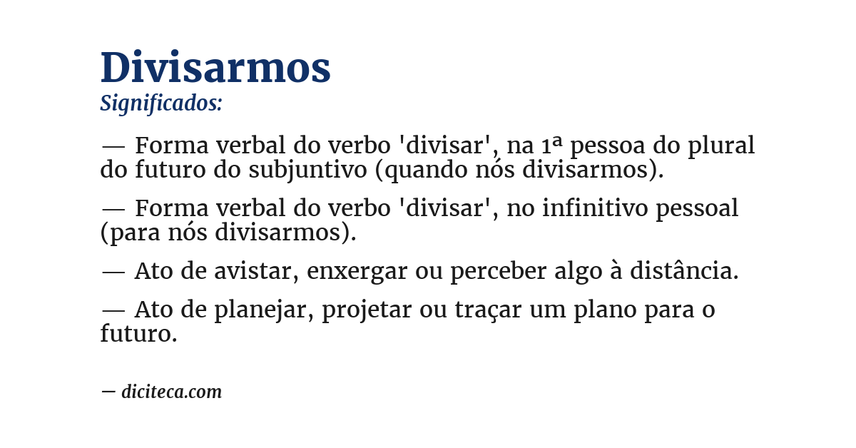 Significado de divisarmos