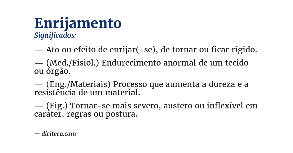 Significado de enrijamento