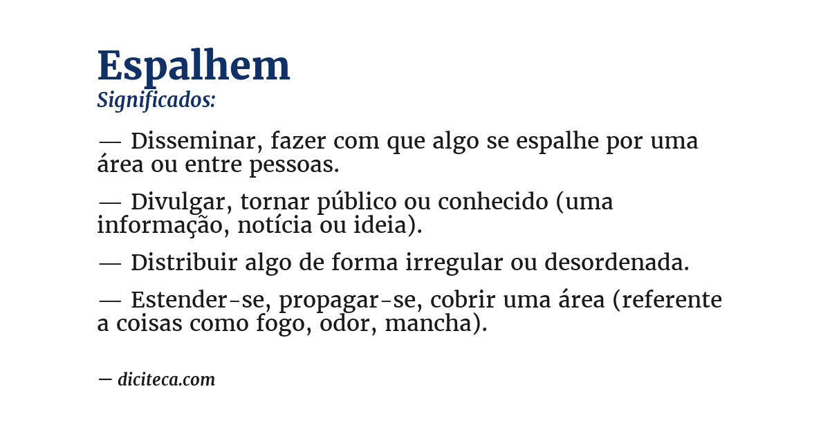 Significado de espalhem