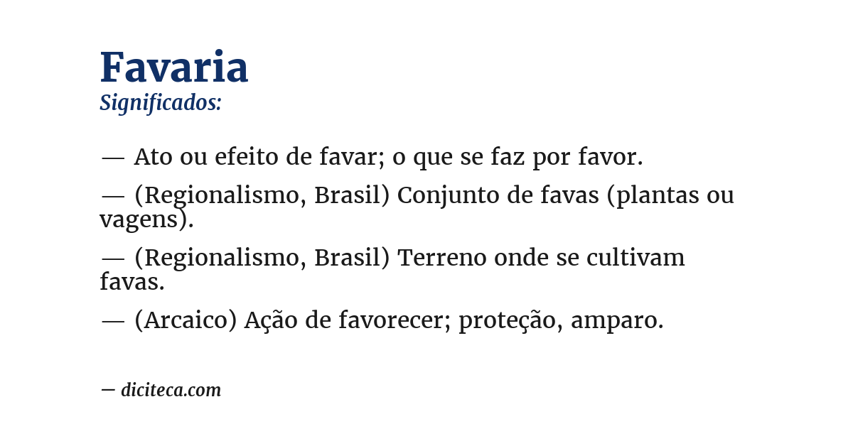 Significado de favaria