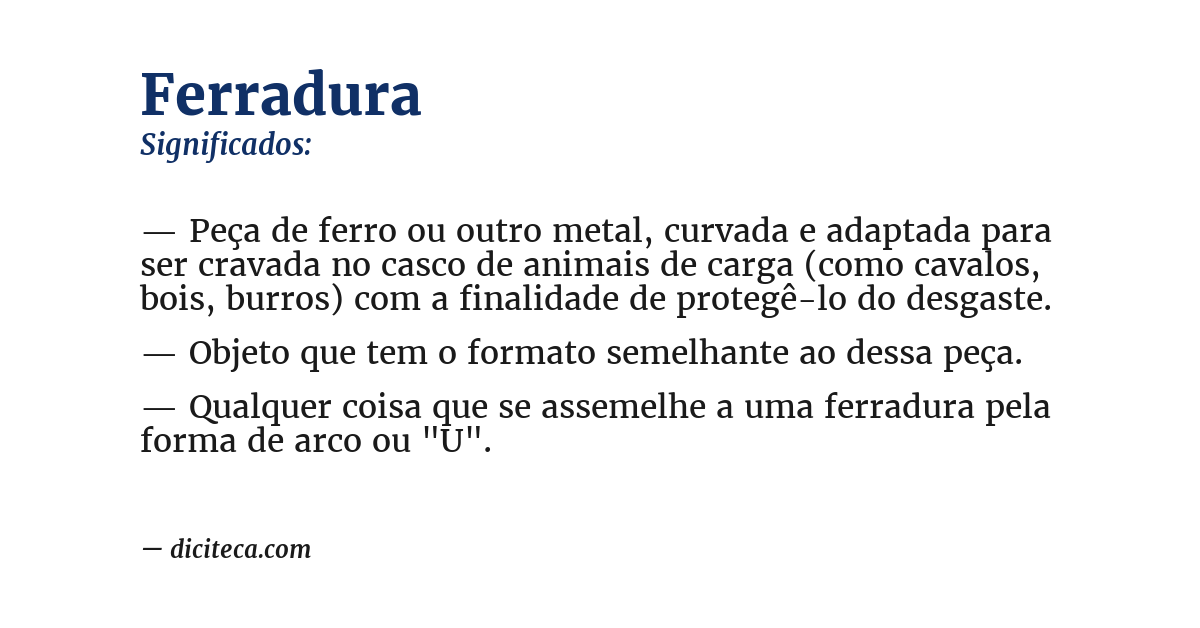 Significado de ferradura