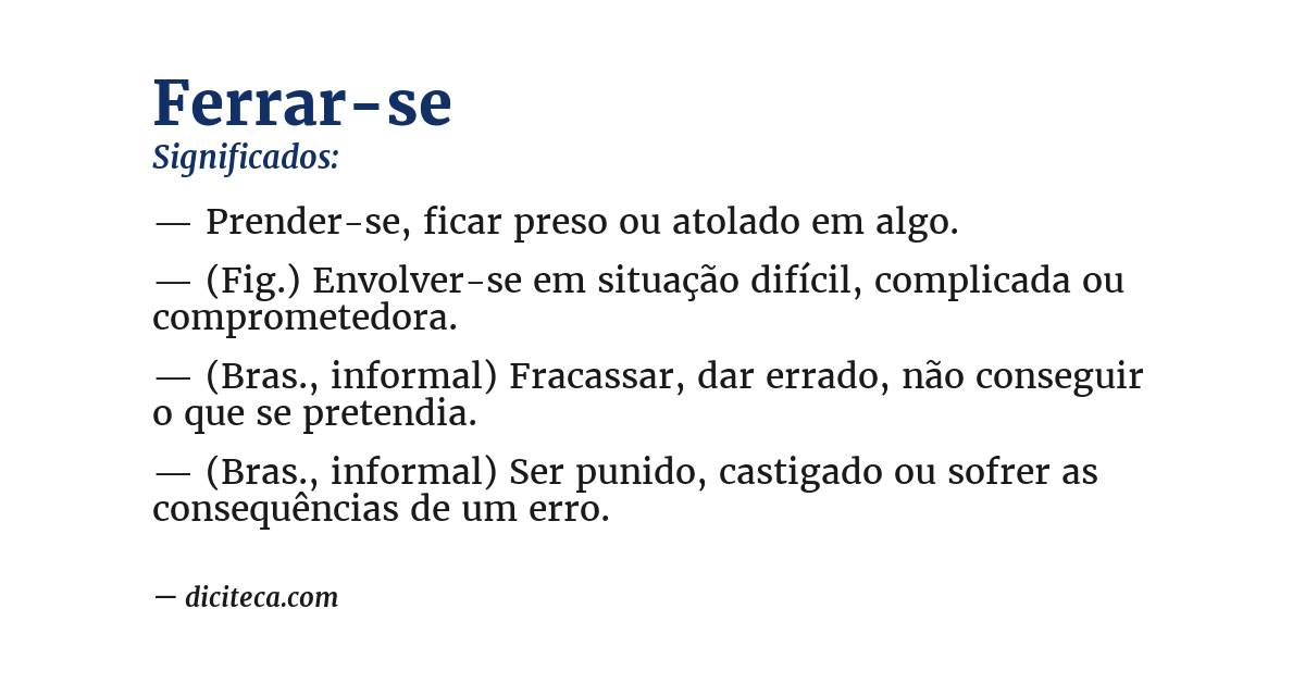 Significado de ferrar-se