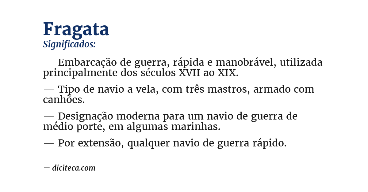 Significado de fragata
