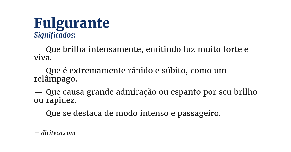 Significado de fulgurante