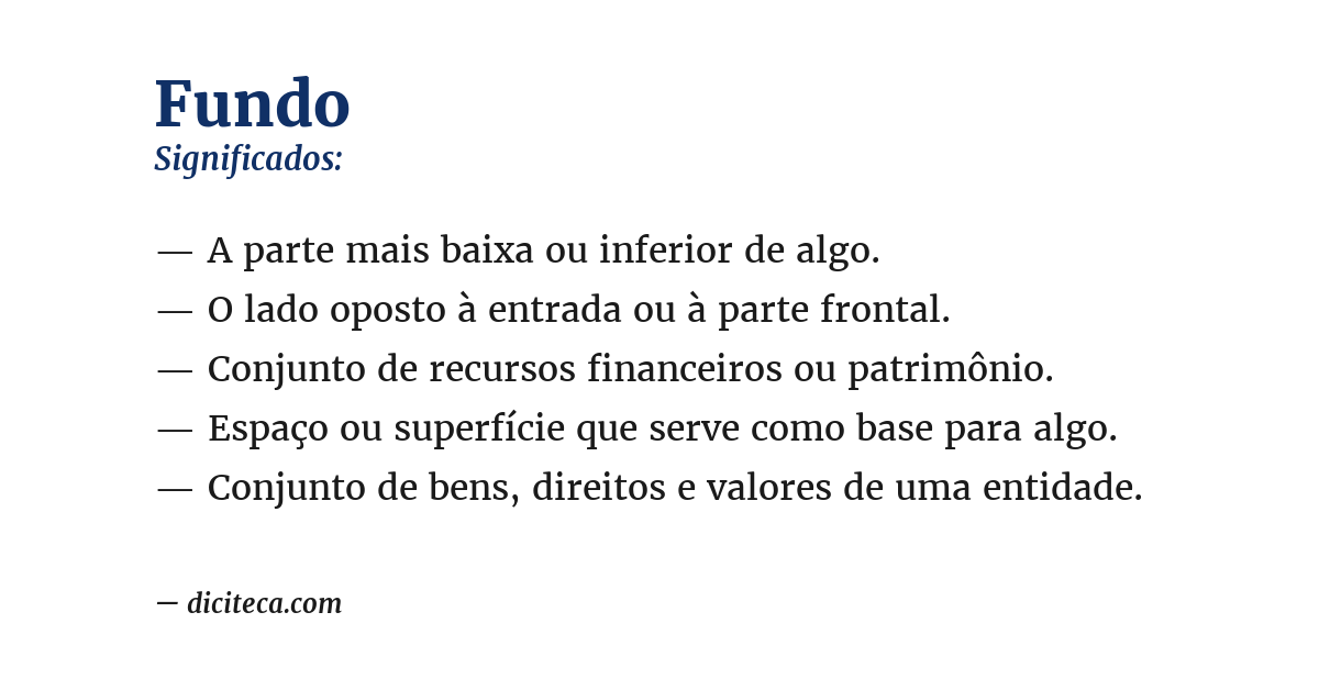 Significado de fundo