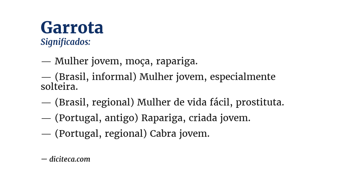 Significado de garrota