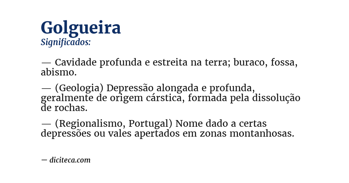 Significado de golgueira