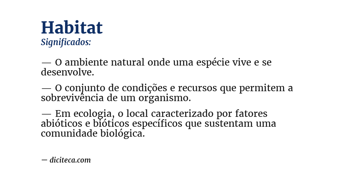 Significado de habitat