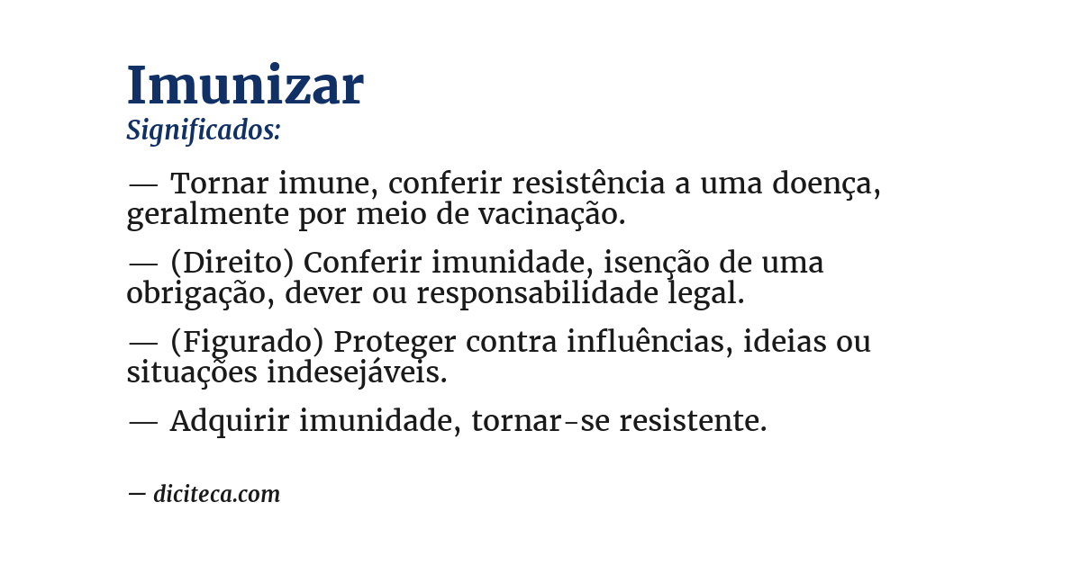 Significado de imunizar