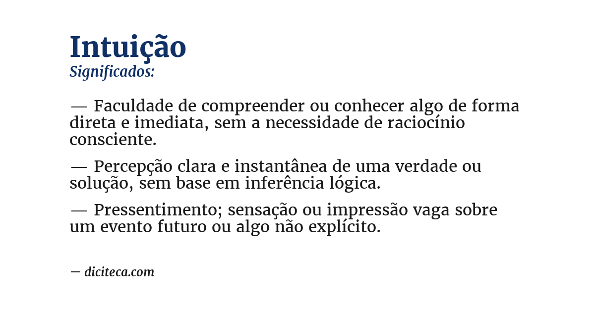 Significado de intuição