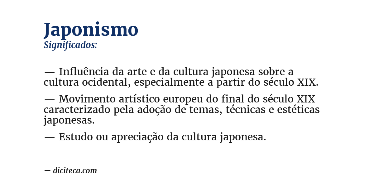 Significado de japonismo
