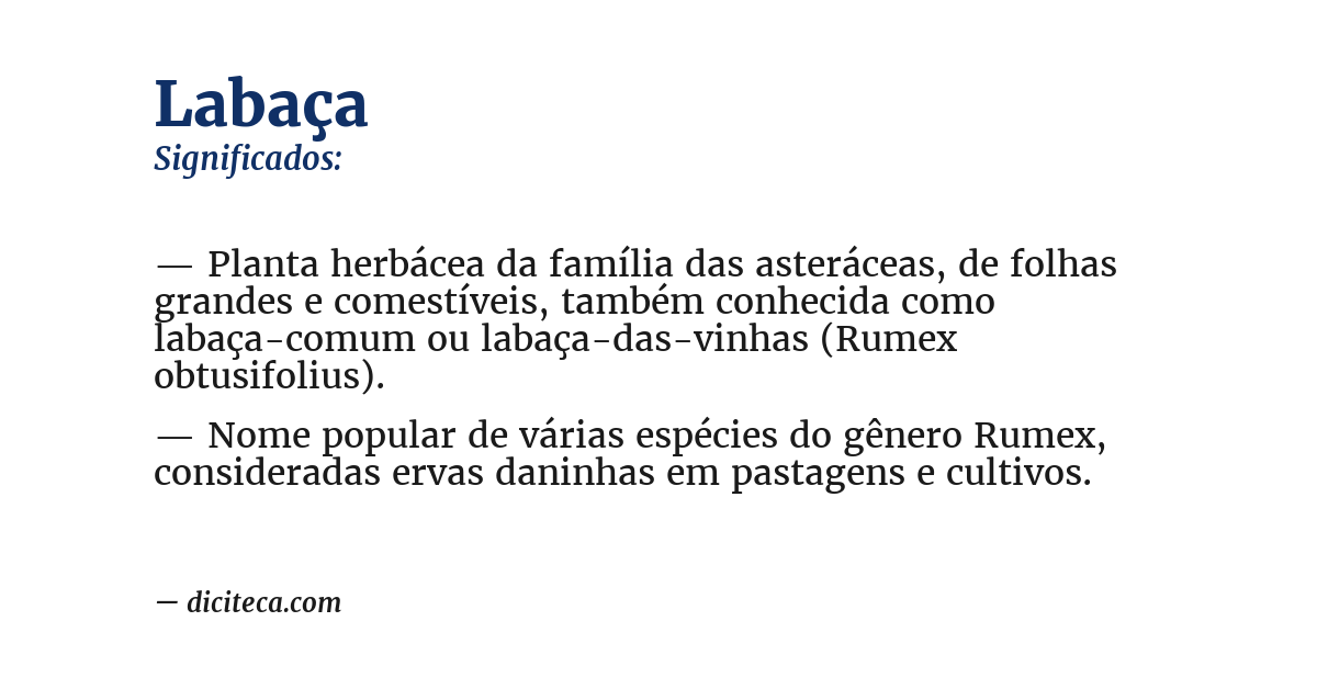 Significado de labaça