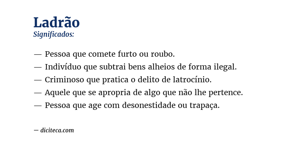 Significado de ladrão