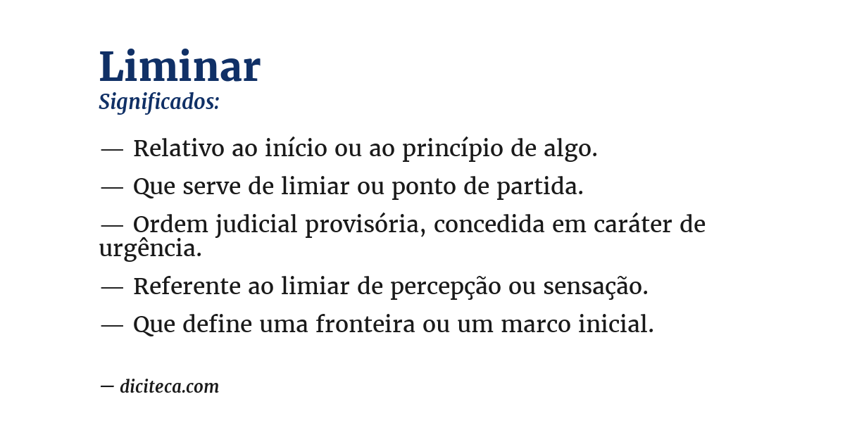 Significado de liminar