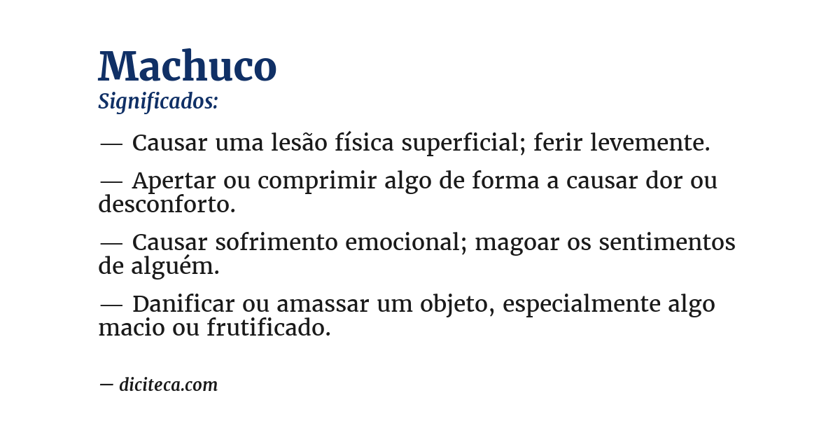 Significado de machuco