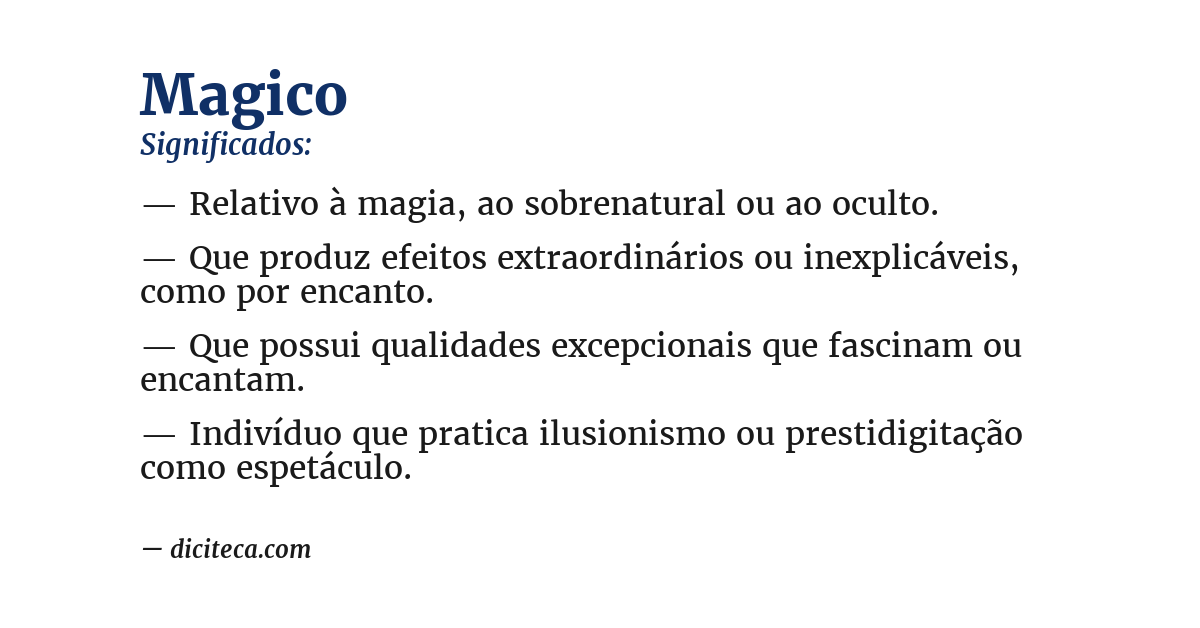 Significado de magico