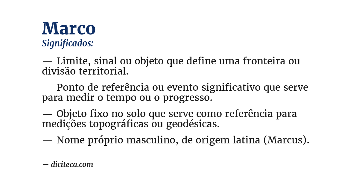 Significado de marco