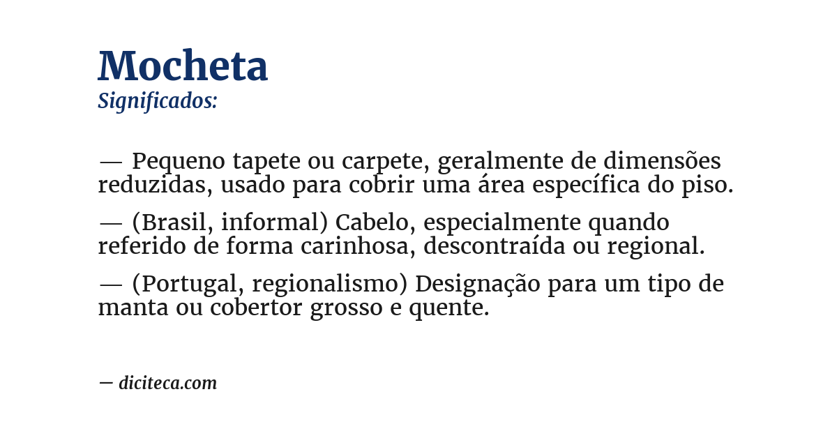 Significado de mocheta