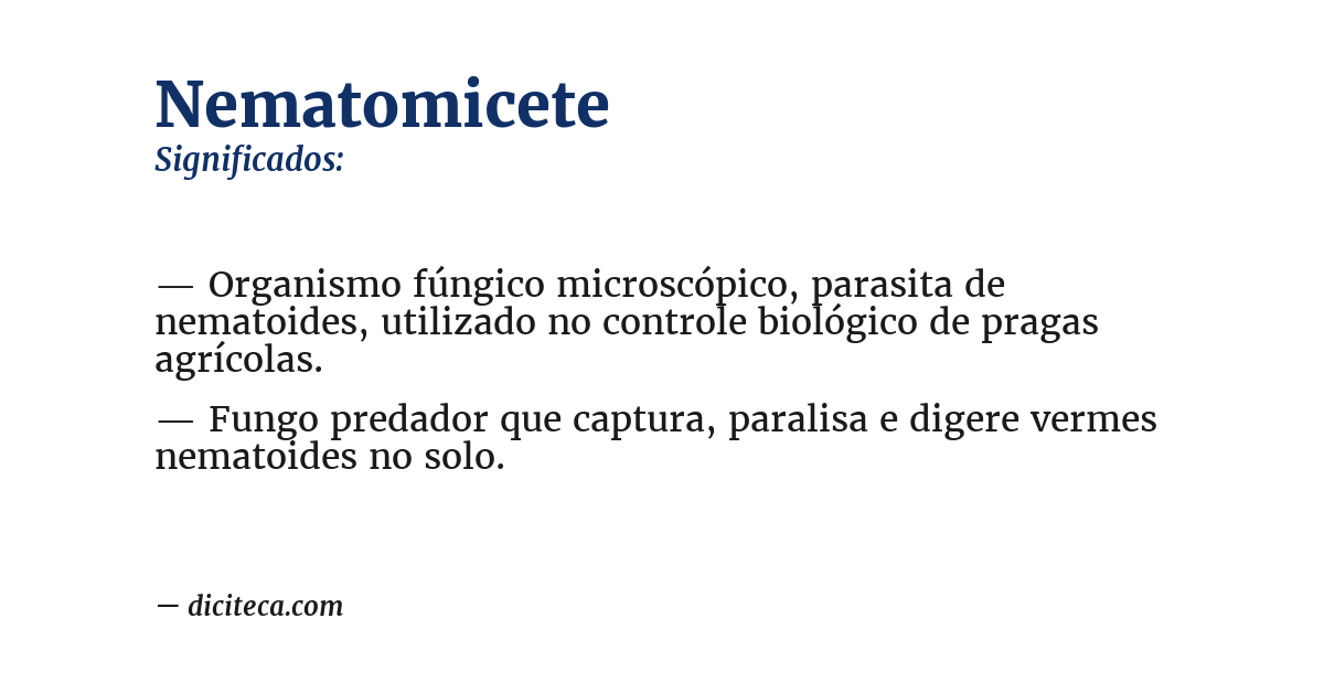 Significado de nematomicete