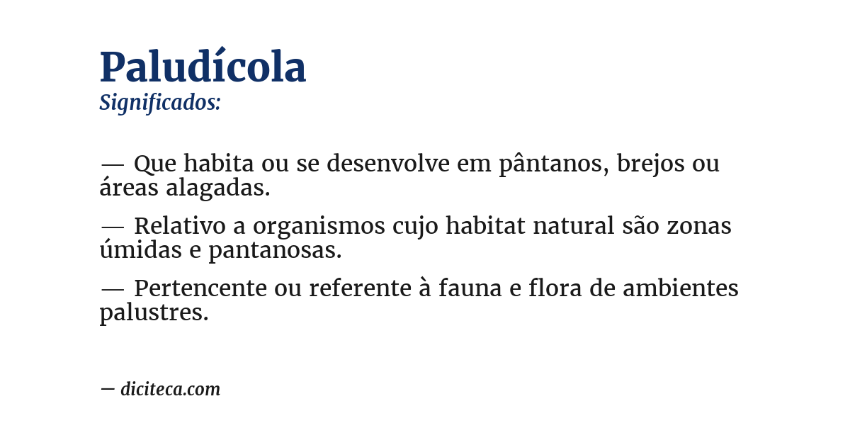 Significado de paludícola
