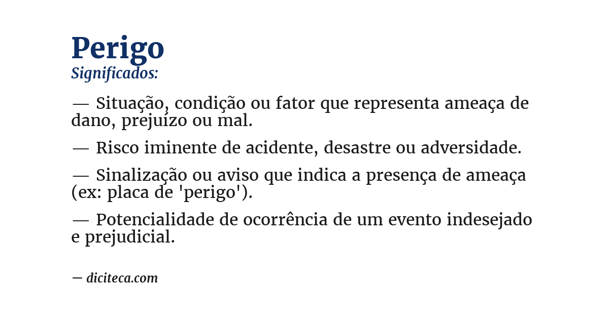 Significado de perigo