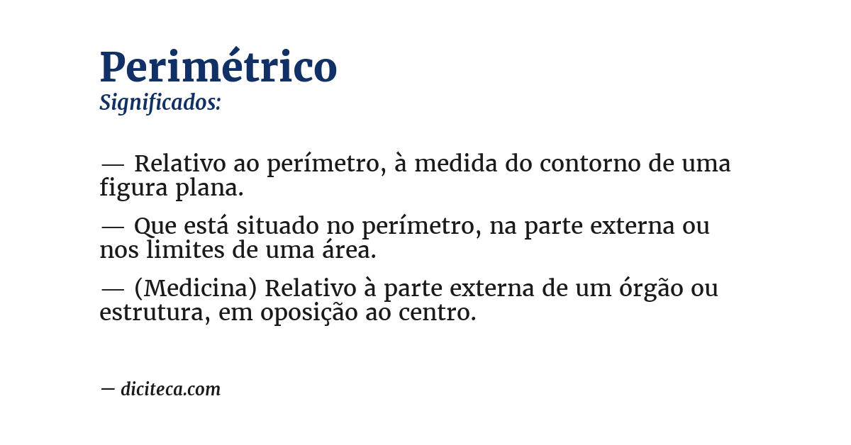 Significado de perimétrico