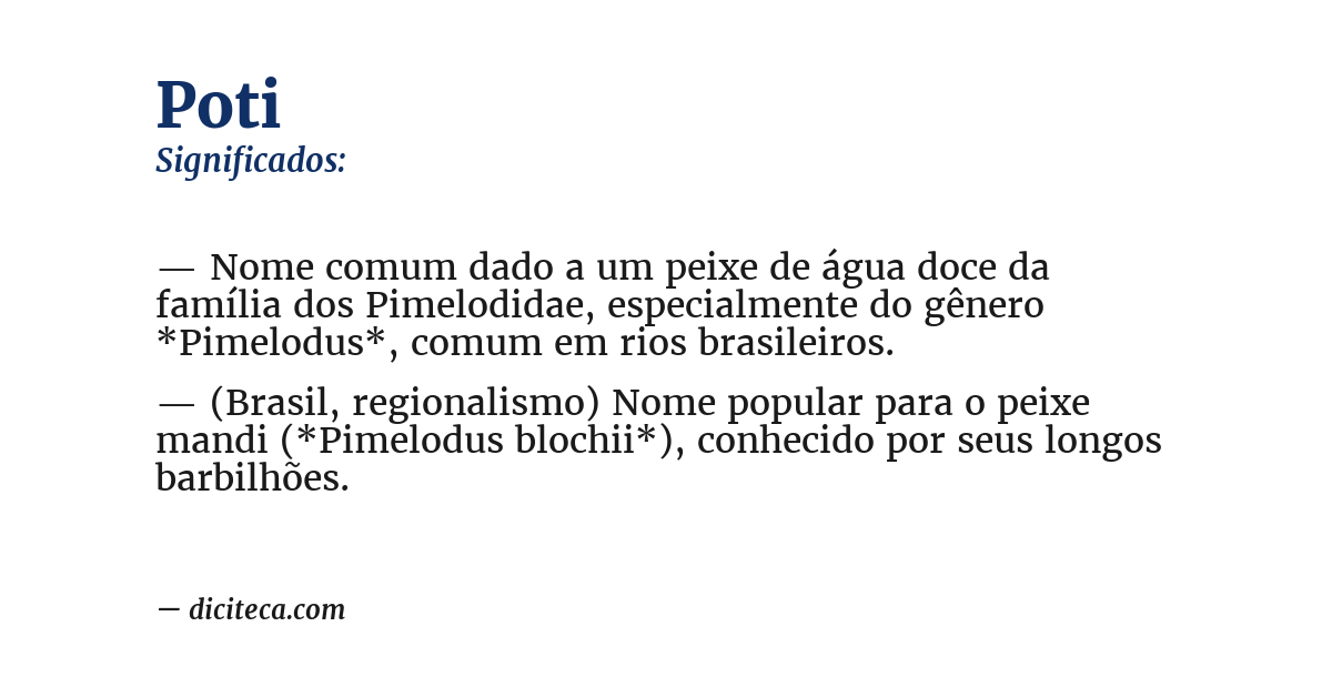 Significado de poti