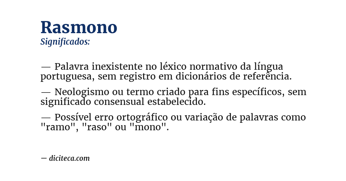 Significado de rasmono