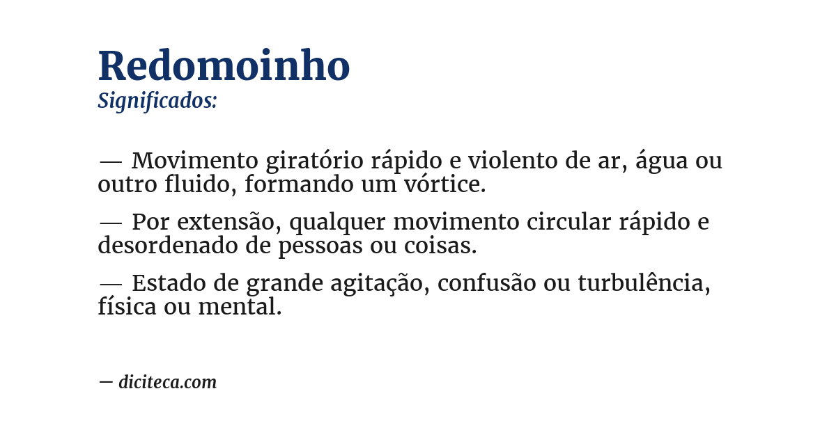 Significado de redomoinho