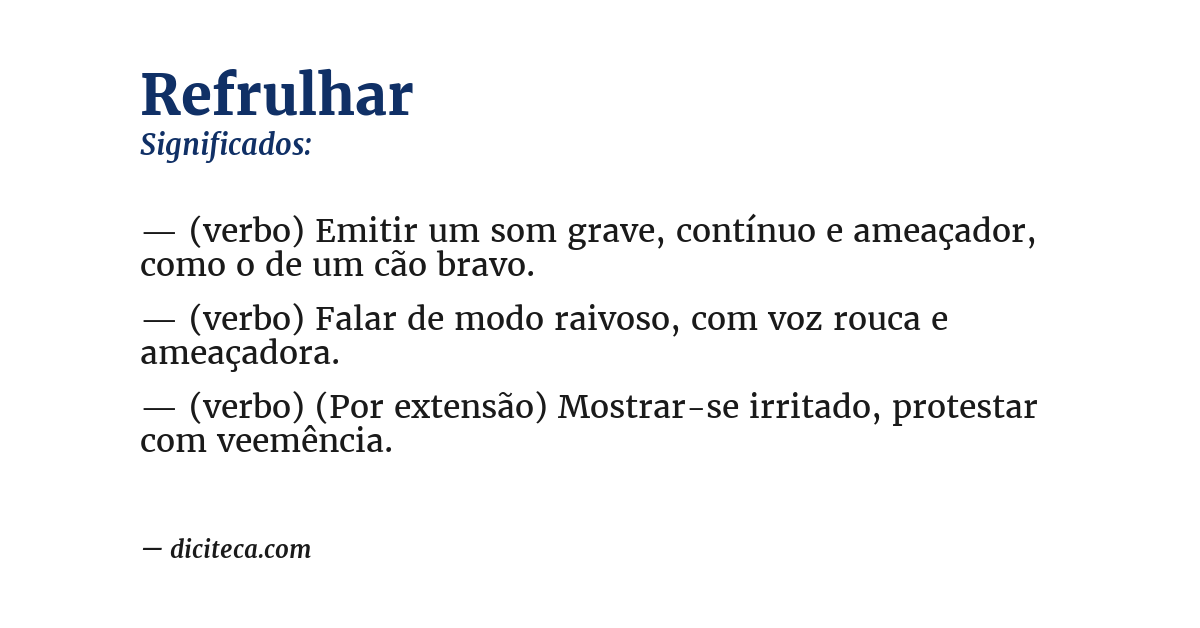 Significado de refrulhar