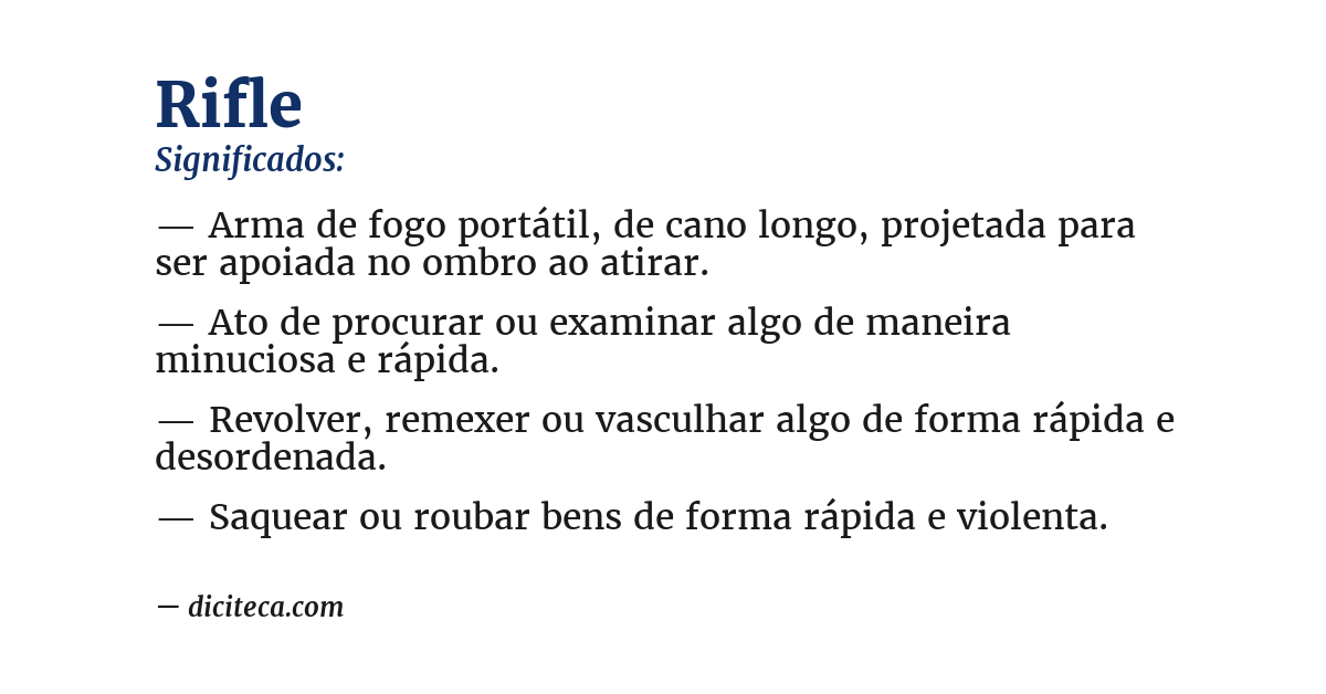 Significado de rifle